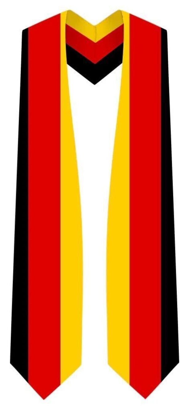 3011 Germany Flag Graduation Stole - Fits All Body Types - German Study